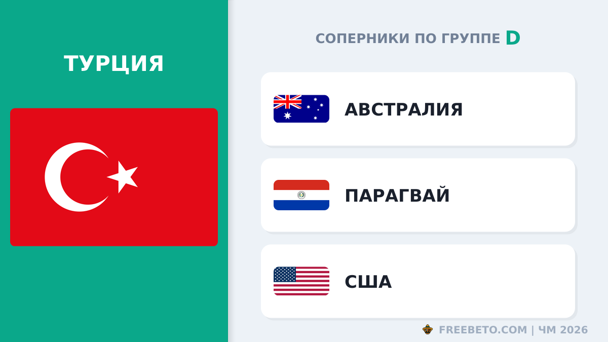 Турция соперники по группе D