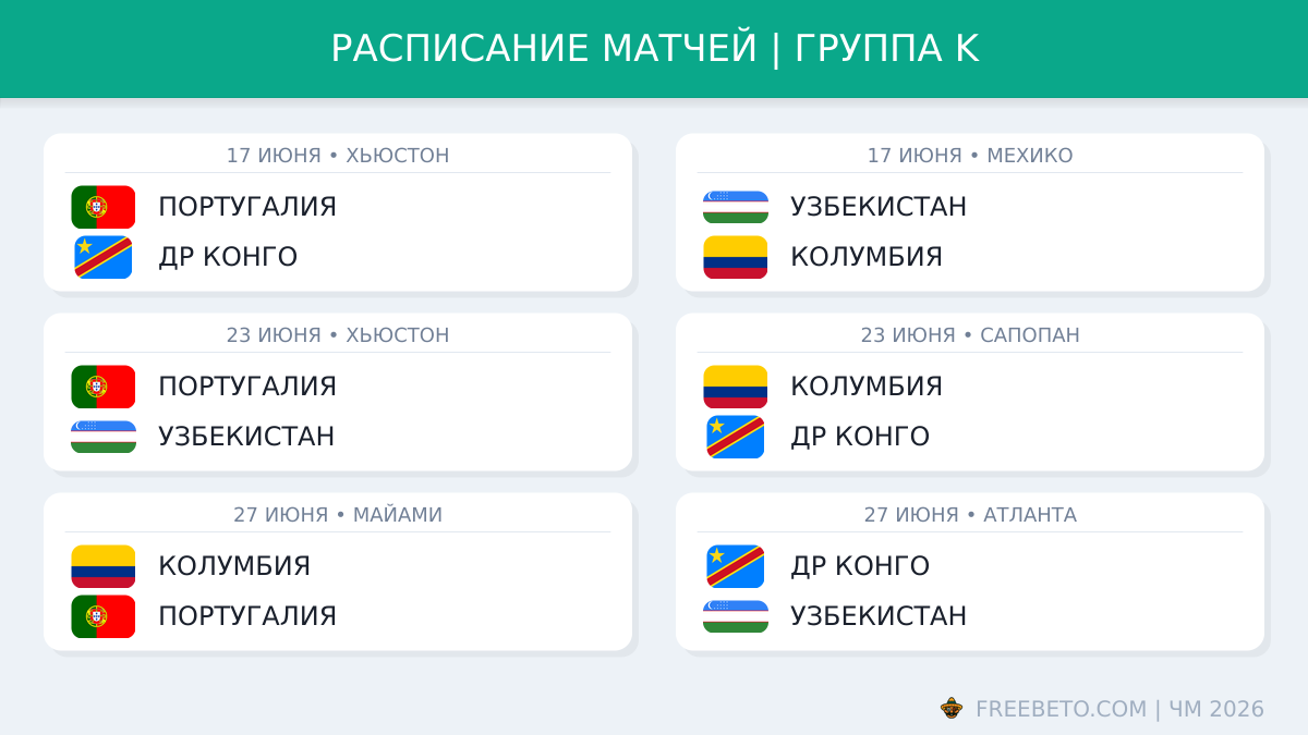 Расписание группы K