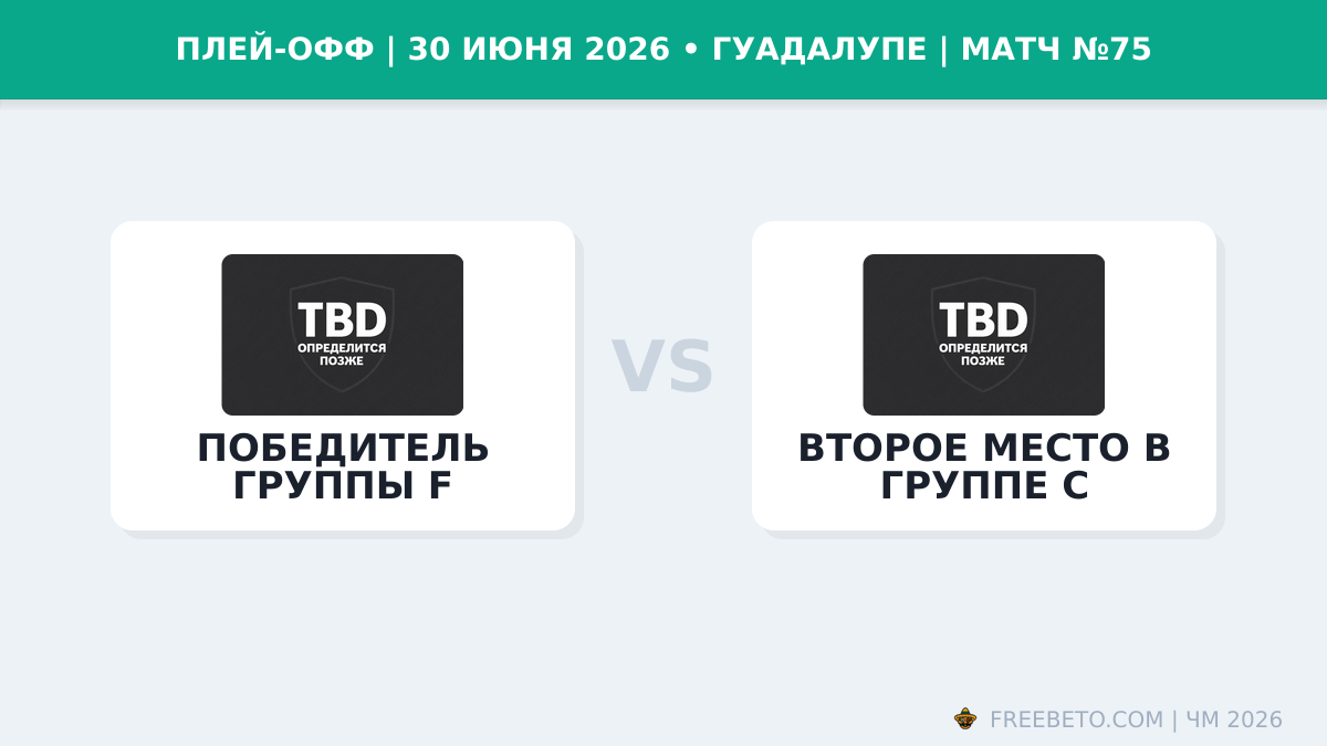 Матч Победитель группы F — Второе место в группе C