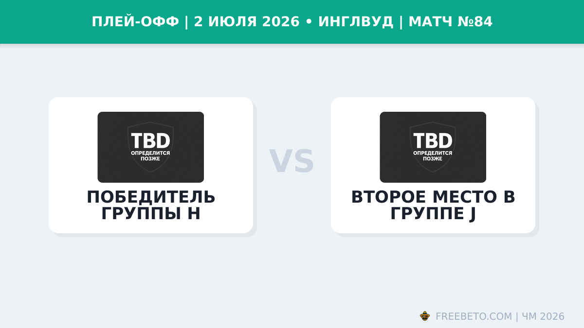 Матч Победитель группы H — Второе место в группе J