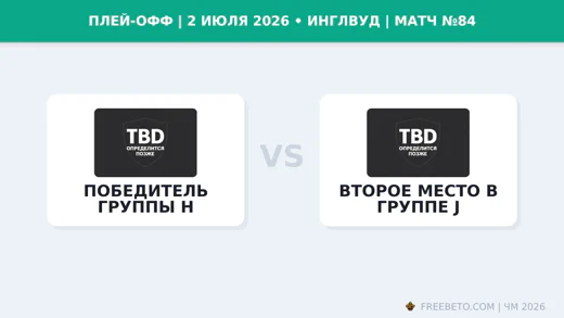 Матч Победитель группы H — Второе место в группе J