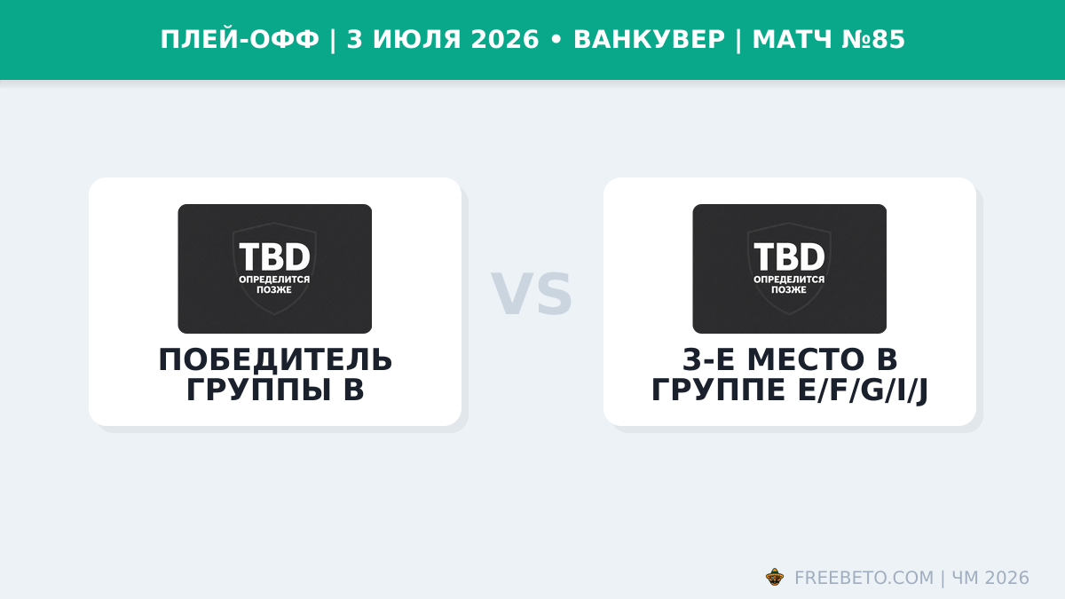 Матч Победитель группы B — 3-е место в группе E/F/G/I/J