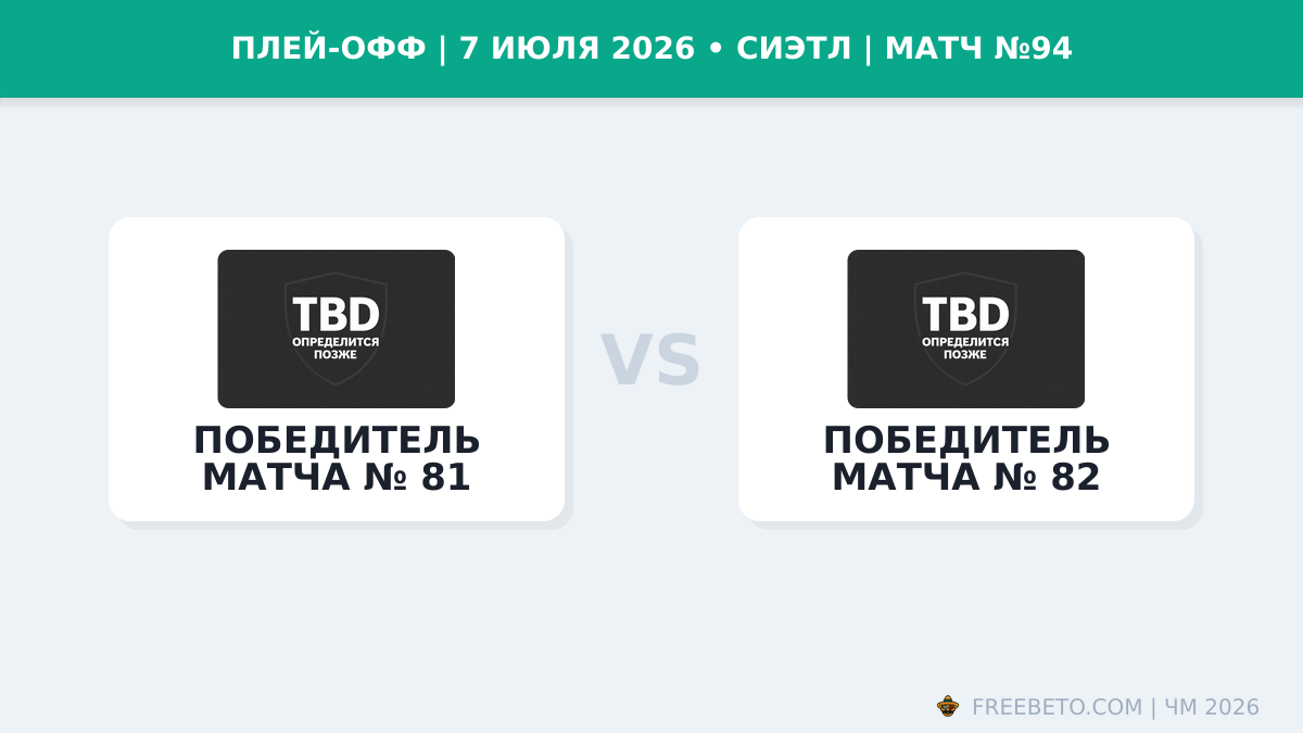 Матч Победитель матча № 81 — Победитель матча № 82