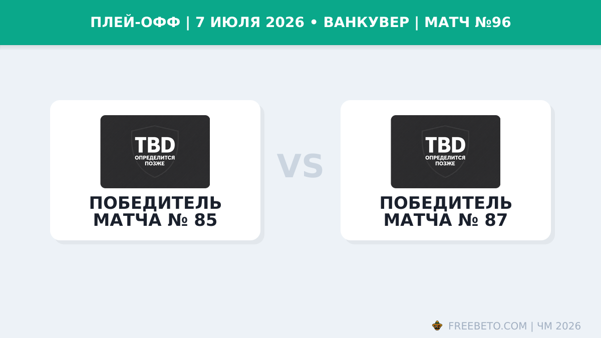 Матч Победитель матча № 85 — Победитель матча № 87