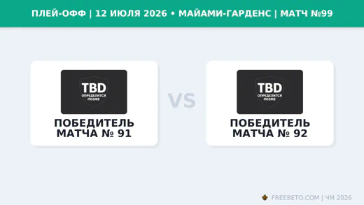 Матч Победитель матча № 91 — Победитель матча № 92