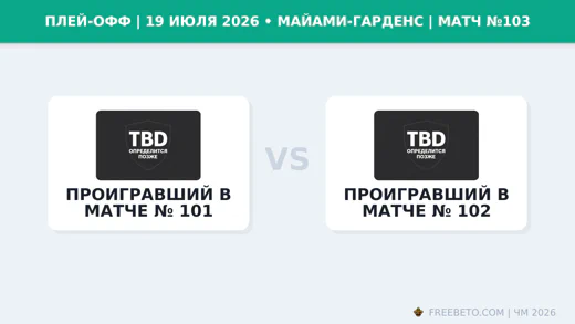 Матч Проигравший в матче № 101 — Проигравший в матче № 102