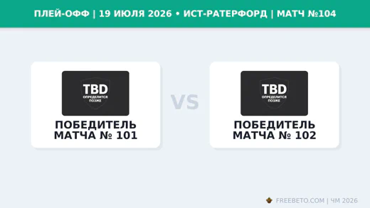 Матч Победитель матча № 101 — Победитель матча № 102