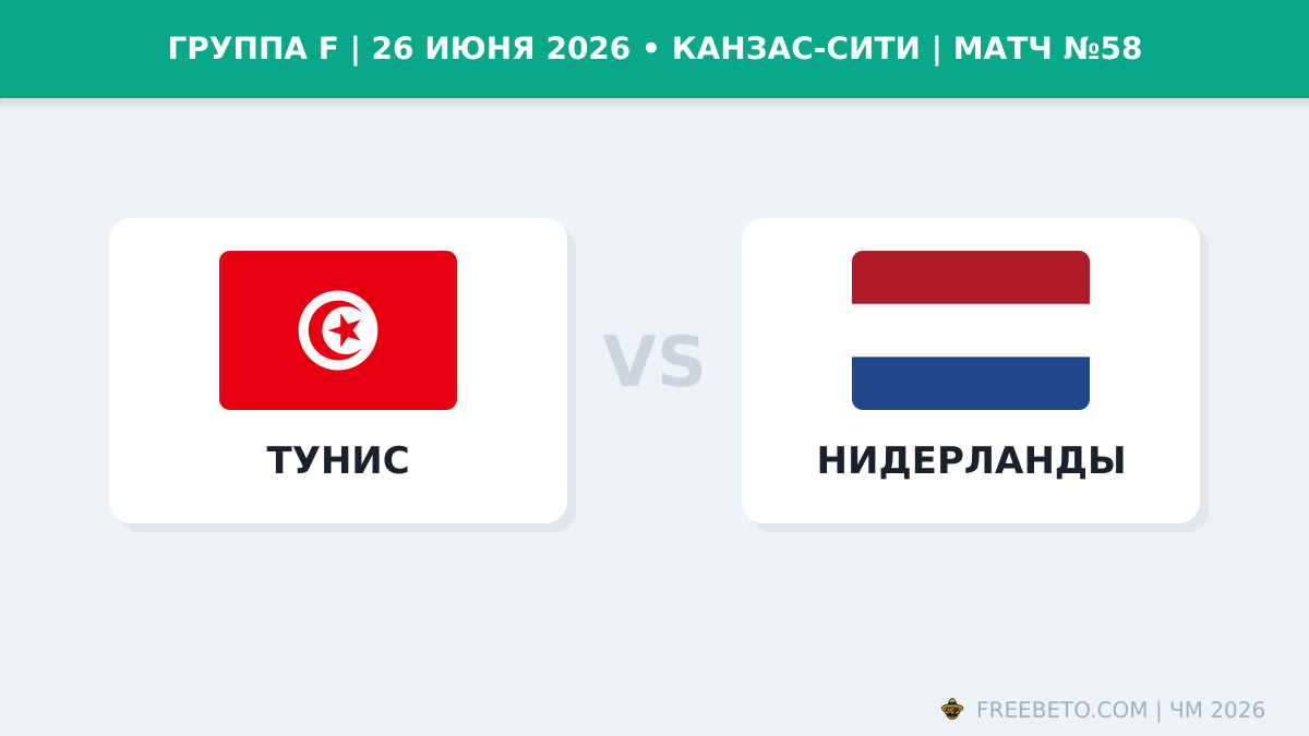 Матч Тунис — Нидерланды