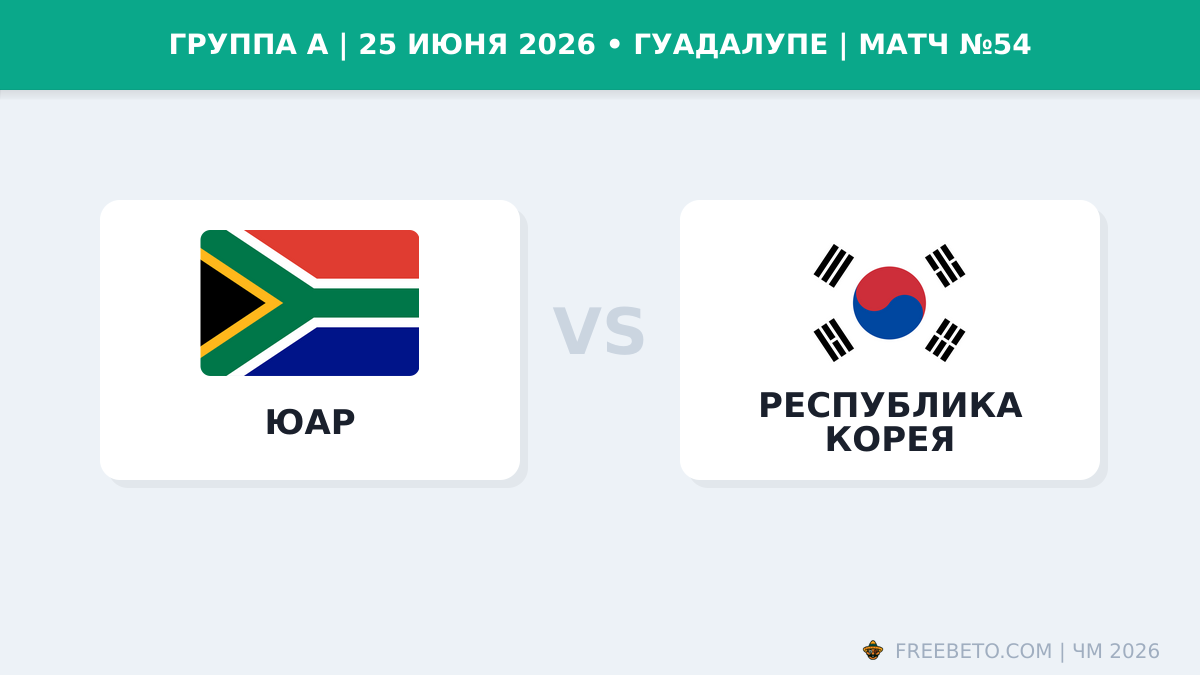 Матч ЮАР — Республика Корея